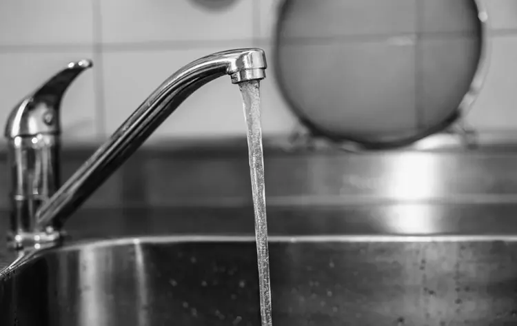 Limescale on faucet — Irish hard water