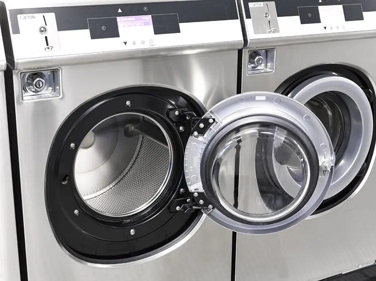 Clean washing machine with open door — non-toxic laundry