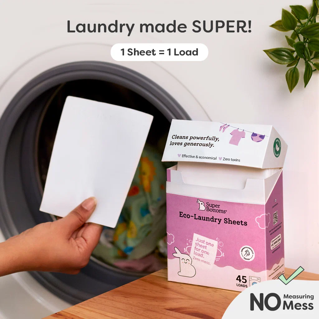 Laundry detergent sheets fanned out
