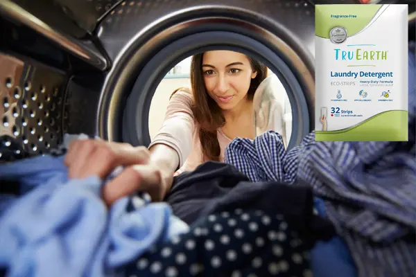 Tru Earth eco laundry detergent strips close-up